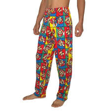 Super Mario Mens Cotton Pajama Pants X Large 40 42 Multicolor Multicolor Cotton Mario Men S Pajama Pan Cotton Pajama Pants Mens Cotton Pajamas Pajamas