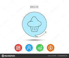 Brioche Icon Bread Bun Sign Bakery Symbol Calendar User