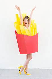 Diy Fries Before Guys Costume Clever Halloween Costumes Clever Halloween French Fry Costume