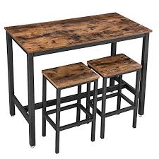The goal is for your bar stool set to seamlessly fit under the bar in your kitchen. Vasagle Bar Table Set Bar Table With 2 Bar Stools Dining Table Set Kitchen Counter With Bar Chairs Industrial For Kitchen Living Room Party Room Rustic Brown And Black Ulbt15x Pricepulse