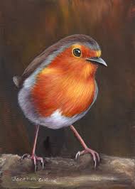 Bird Painting Art Robin Sfa Wildlife Painting Original Hand Painted Bird Acrylic Painting Painting Art Projects Birds Painting Wildlife Paintings