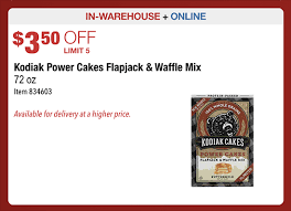 Costco Hot Deal On Kodiak Cakes Power Cakes Flapjack Waffle Mix 3 50 Off Living Rich With Coupons