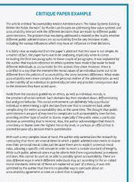 So now it is more or less clear what should go into the article critique format but what about the real papers? What Is The Importance Of Critiquing A Research Paper Quora