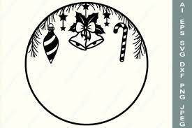 Download Christmas Circle Frame Wreath Graphic By Anastasiyaartdesign Creative Fabrica