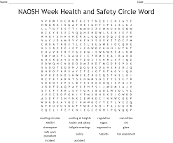 Subscribe today deliver them to your door want instant puzzle downloads? Naosh Week Health And Safety Circle Word Word Search Wordmint