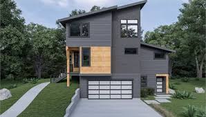 The house plan company's collection of sloped lot house plans feature many different architectural styles and sizes and are designed to take advantage of scenic vistas from their hillside lot. Sloping Lot House Plans Home Designs The House Designers
