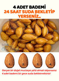 4 Adet Bademi 24 Saat Boyunca Suda Bekletip Yediginizde Nutrition Natural Health Remedies Health