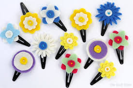 Hair barrette is great for everyday wear. Felt Flower Hair Clips The Craft Train