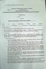 Contoh Surat Lamaran Bakal Calon Kepala Desa Bagi Contoh Surat