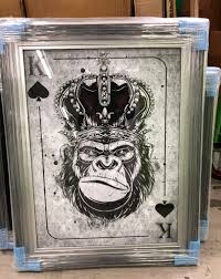 See over 9 king (playing card) images on danbooru. Mirror Framed Playing Card Art Wall Art Gorilla King In A 2 Tone Frame