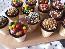 Muffins Im Waffelbecher Einfaches Rezept Fur Den Kindergeburtstag Rezept Muffins Im Waffelbecher Waffelbecher Kindergeburtstag Essen Kita