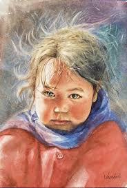 Been taking a hair painting class. I painted these portraits using two  different styles for hair.