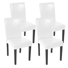 Designer stuhl modern barock weiß edelstahl esszimmerstuhl. 4x Esszimmerstuhl Stuhl Kuchenstuhl Littau Leder Weiss Dunkle Beine