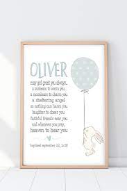 Baptism gifts don't have to be expensive. Christening Gifts From Godparents Bunny Blessing Print Baby Boy Baptism Gifts Baby Baptism Gifts Baptism Gifts For Boys