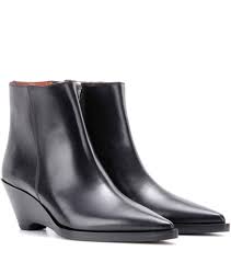 Acne Studios Cony Leather Wedge Ankle Boots Acnestudios Shoes Boots Leather Ankle Boots Black Wedge Boots Wedge Ankle Boots