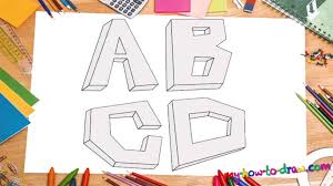They're not too tricky to learn how to draw yourself. How To Draw 3d Letters My How To Draw