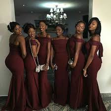 Black And Burgundy Wedding Dress Follow Us Signaturebride On Twitter And On Facebook At Signature Bride Magazine Mermaid Bridesmaid Dresses Bridesmaid Burgundy Bridesmaid Dresses