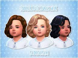 Georgiaglm Toddler Cute Curly Hair As Sims 4 Children Toddler Hair Sims 4 Sims 4