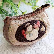 先染拼布材料包 手工布艺diy材料包 拼布包 雪人收纳包手拿包 淘宝网 handmade purses quilted bag bag pattern
