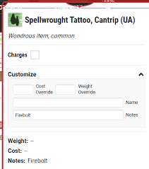 Tattoos don't has any of these limits, the only it has is there's no tattoo for spells from above the fifth level. Ua March 2020 Spells And Magic Tattoos Unearthed Arcana Dungeons Dragons Discussion D D Beyond Forums D D Beyond
