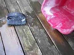 After sweeping your deck and clearing the cracks, it is important to clean the wood. How To Clean Your Deck Or Patio With Vinegar And Baking Soda Environmentally And Pet Safe Youtube