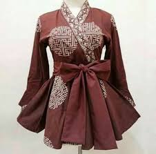 Batik Kimono Blouse Blouse Muslimah Batik Dress Modern Batik Dress Blouse Batik Modern