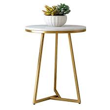 Folding Table Chunlan Round Side Table Wrought Iron Balconies Golden Marble Living Room Co Metal Table Frame Marble Coffee Table Living Room Small Coffee Table