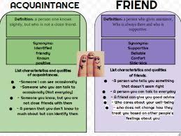 Chasity Acquaintance Or A Friend Acquaintance Friend Definition Aquaintance