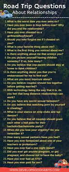 119 Road Trip Questions for Couples on Long Drive or Trip | Develop Good  Habits