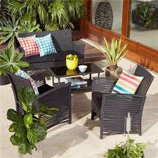 4 Piece Wicker Look Converation Set Kmart Clearance Patio Furniture Kmart Patio Furniture Outdoor Furniture Australia