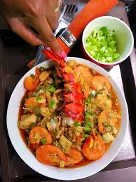 Seafood Okra Stew With Prawns And Lobster Recipe Okra Stew Lobster Recipes Tagine Cooking