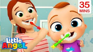 Brush Your Teeth Baby John + more Little Angel Educational Kids Songs &  Nursery Rhymes