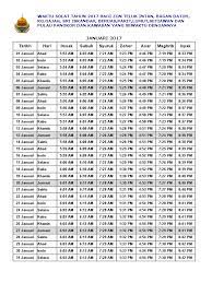 Solat fardu yang wajib didirikan ialah solat lima waktu sehari semalam, iaitu subuh,. Jadual Solat Sitiawan 2017
