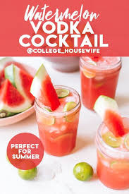 Watermelon Vodka Drink College Housewife Recipe Watermelon Vodka Drinks Vodka Drinks Watermelon Vodka