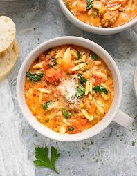 Italian Sausage Orzo Soup Recipe Orzo Soup Soup Recipes Italian Sausage