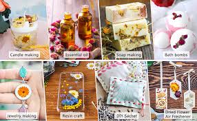 Check out our dried flower soap selection for the very best in unique or custom, handmade pieces from our bath & beauty shops. Dreamtop Dried Flowers 8 Types Natural Flowers Dried Flower Kit Lemon Slice Strawflower Osmanthus Jasmine Rose Forget Me Not Marigold Lavender For Soap Candle Making Diy Supplies Amazon Co Uk Kitchen Home