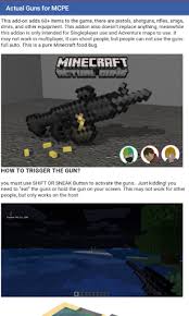 Currently figuring out a solution for this but if none is found, then stick to leading your shots. Updated Actual Guns Mod For Minecraft Pe Pc Android App Mod Download 2021