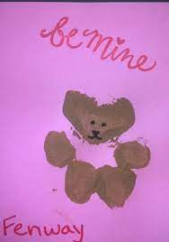 Valentines Day Dog Print Art Work Dog Paw Art Dog Paw Print Art Dog Print Art