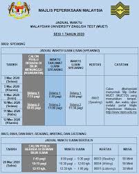 Portal rasmi jabatan imigresen malaysia portal of immigration department. Jadual Muet 2020