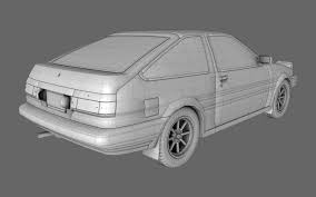 Toyota Ae86 Sprinter Trueno 3d Model Ae86 Toyota Sprinter