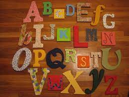 Home › interior design › modge podge cardboard letters from hobby lobby with scrapbook paper to create a one of a kind alphabet wall. A Z Mod Podge Crafts Modge Podge Fabric Diy Wall Art