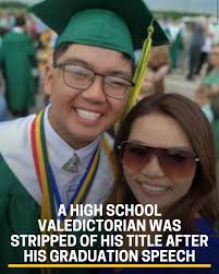 While there was nothing offensive in the speech, the school said it was  “too long,” lasting beyond the four-minute timeframe he was given.  https://tinyurl.com/2jemcxp4