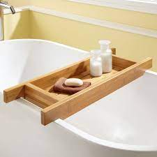 22 Cool Bathtub Caddies Or Marvelous Bathtub Tray Design Ideas To Enjoy Every Moment Wood Bathtub Bathtub Tray Bathtub Caddy