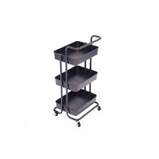 Ecr4kids 3 tier metal rolling storage organizer utility cart with 4 rolling caster wheels for office, kitchen, and bathroom, black ecr4kids 5 out of 5 stars with 1 ratings 3 Tier Black Household Kitchen Bathroom Storage Trolley Cart Shelf 27 99 Oypla Stocking The Very Best In Toys Electrical Furniture Homeware Garden Gifts And Much More