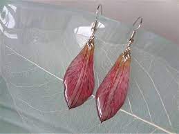 Fuchsia Earrings Resin Drop Earrings Fuchsia Real Flower Etsy In 2021 Flower Jewellery Earrings Botanical Jewelry