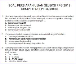 Soal Pretest Ppg 2018 Persiapan Ujian Matematika Pendidikan