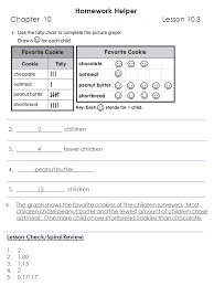 Homework Helper Chapter 10 Lesson An Example Of A Completed