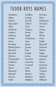 Male Names Of The Tudor Era Boy Names Baby Boy Names Character Names