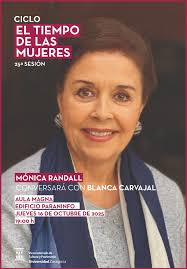 La mítica actriz Mónica Randall protagonizará la sesión número 25 del ciclo  'El tiempo de las mujeres' el próximo jueves 16 de octubre