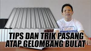 Berdasarkan dari data tersebut maka luas rangka atap baja ringan dari rumah pak bayu adalah: Tips Cara Memasang Atap Gelombang Bulat Bahan Baja Ringan Galvalum Atau Seng Youtube